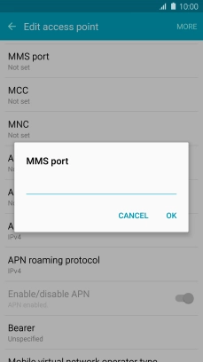 Key in 8080 and press OK.
