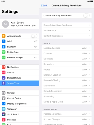Press the indicator next to Press the indicator next to