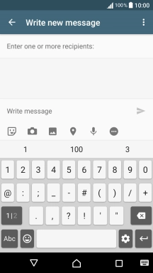 Press Abc to return to text input.