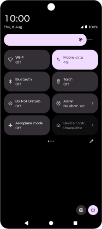 Press the settings icon.