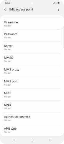 Press MMS port. Press MMS port.