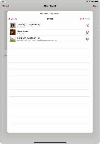 Go to the required category and press the required audio file.