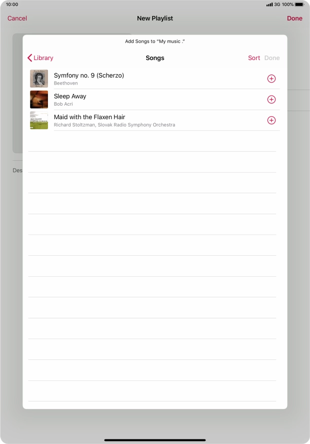 Go to the required category and press the required audio file.