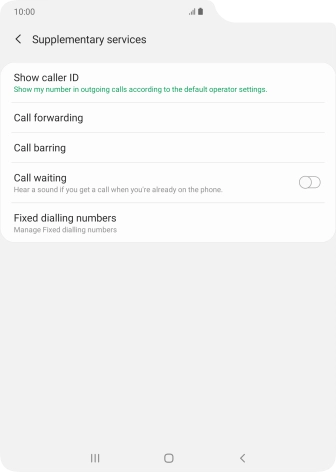 Press Call forwarding.