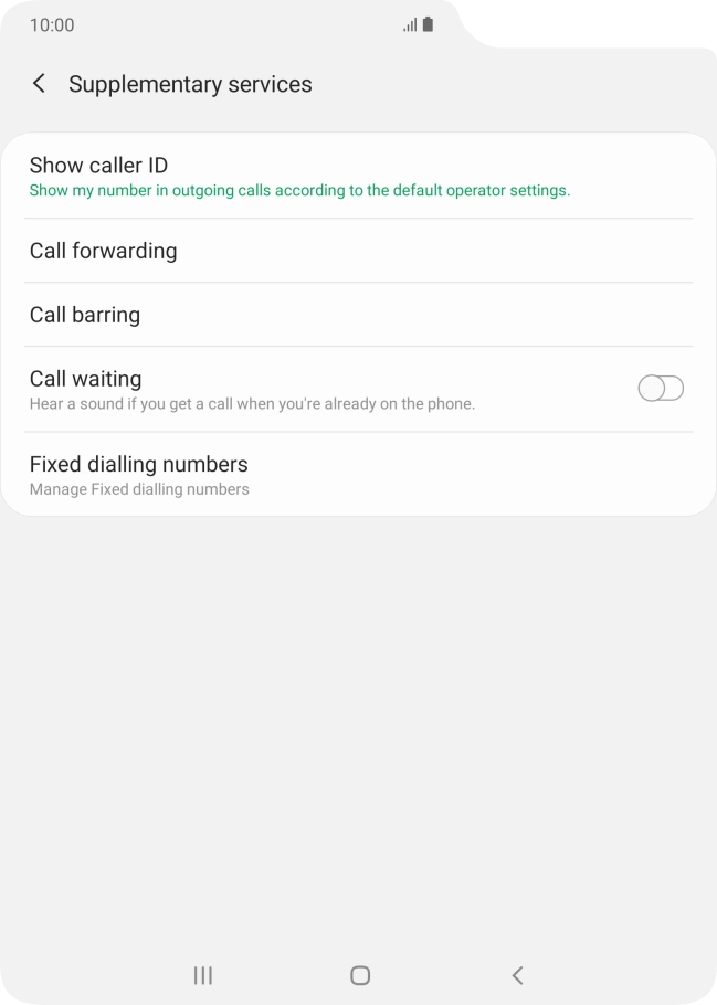 Press Call forwarding.