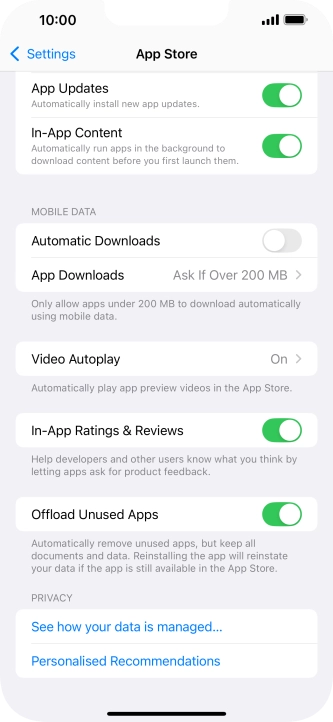 Press the indicator next to 