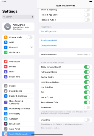 Press the indicator next to 