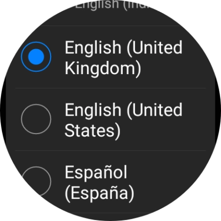 Press the required language.