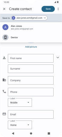 Press the required Google account.
