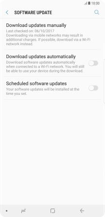 Press Download updates manually. If a new software version is available, it's displayed. Follow the instructions on the screen to update the phone software.