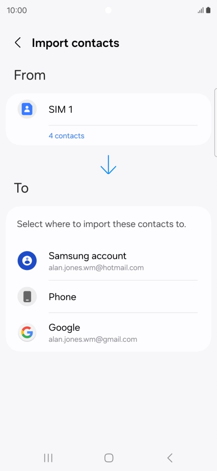 Press the required Google account.