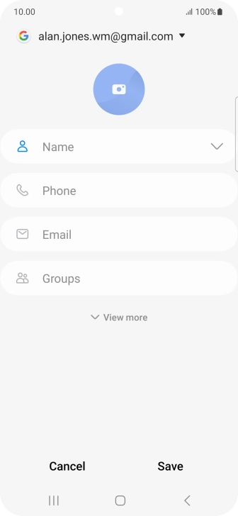 Press the address book drop down list.