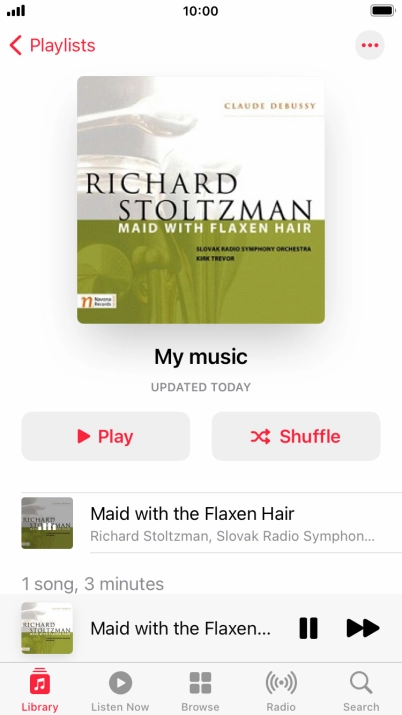 Press the song title.