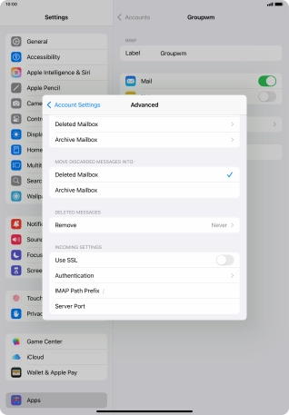 Press the indicator next to 
