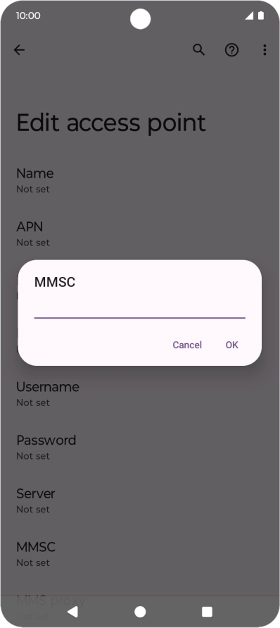 Key in http://pxt.vodafone.net.au/pxtsend and press OK.