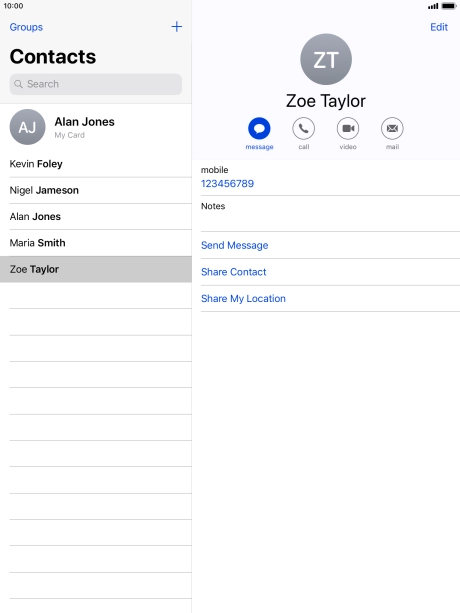 Press the Home key to return to the home screen.