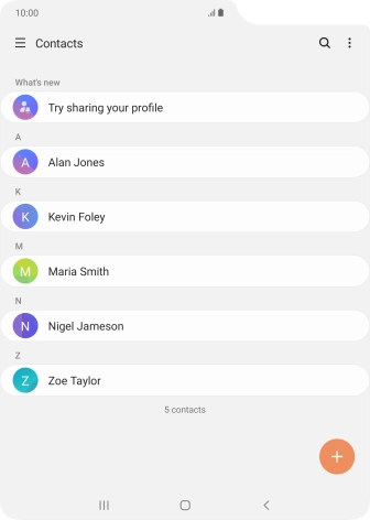 Press the new contact icon.