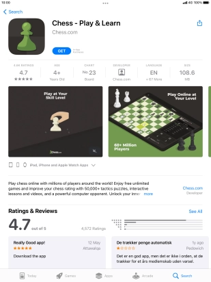 Press GET and follow the instructions on the screen to install the app.