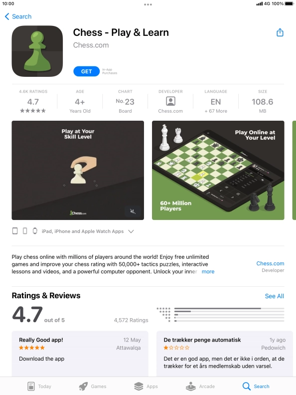 Press GET and follow the instructions on the screen to install the app.