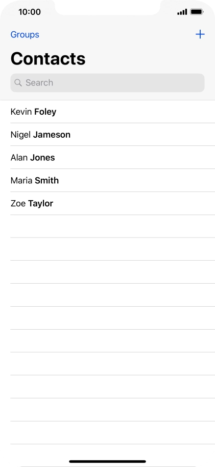 Press the new contact icon.
