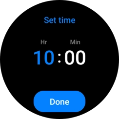 Slide your finger up or down on the screen to set the required time.