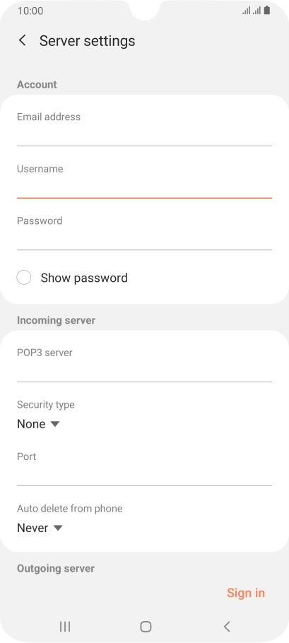 Press the field below 