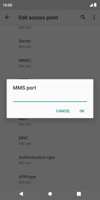Key in 8080 and press OK.