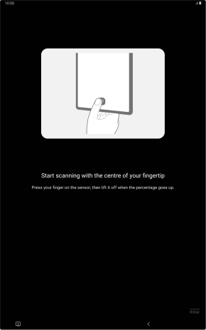 Follow the instructions on the screen to create the lock code using iris scanning.