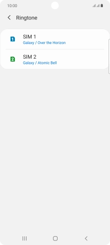 Press the name of the SIM.