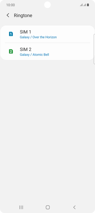 Press the name of the SIM.