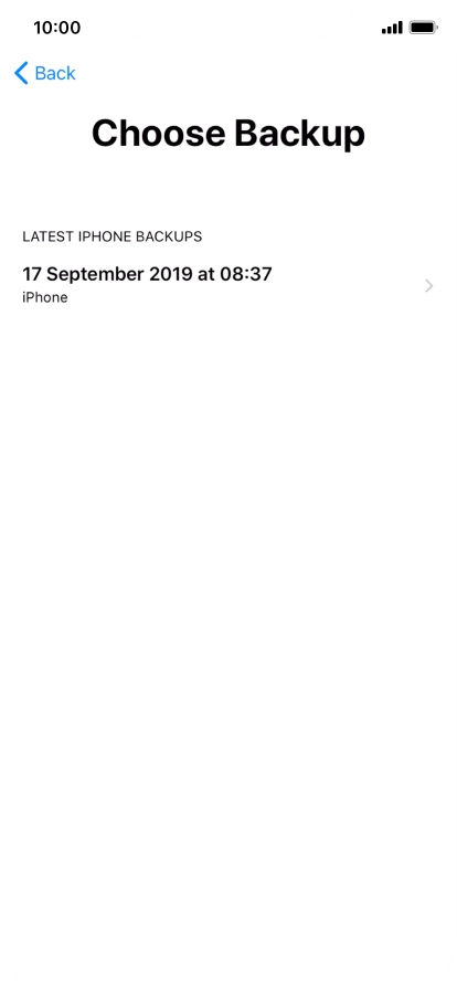 Press the required backup and your phone restores the content of the selected backup. Subsequently, follow the instructions on the screen to set up your phone and prepare it for use.