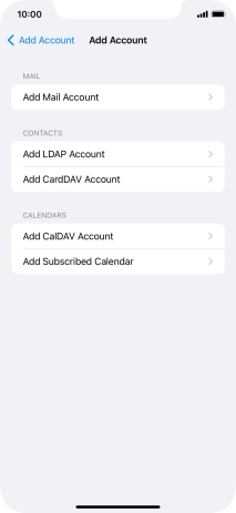 Press Add Mail Account.