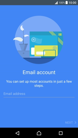 Press Email address and key in your email address. Press Email address and key in your email address.