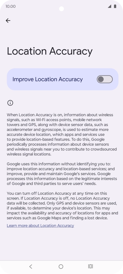 If you press the indicator next to 