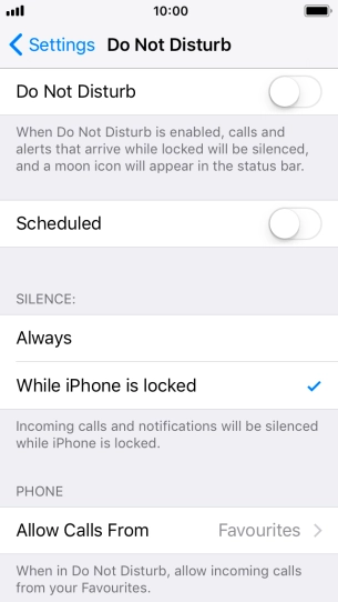Press the indicator next to 