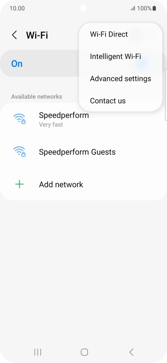 Press Intelligent Wi-Fi.