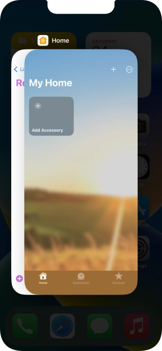 Slide upwards on the required application to end it.