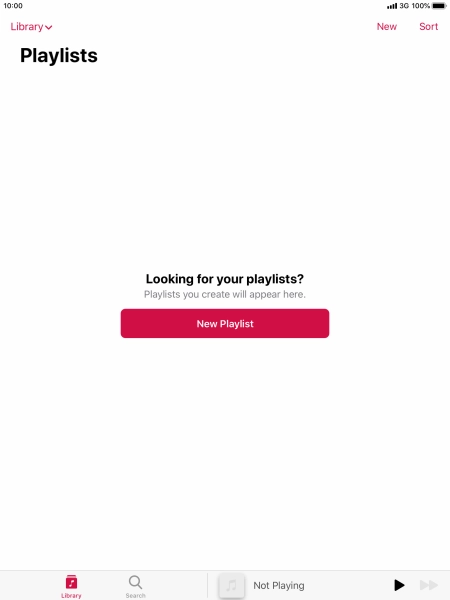 Press New Playlist. Press New Playlist.