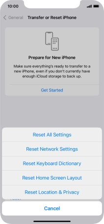 Press Reset All Settings.
