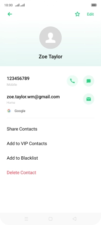 Press the call icon next to the required number.