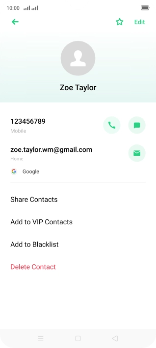 Press the call icon next to the required number.