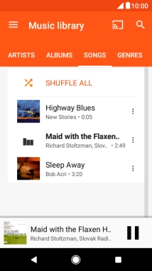 Press the song title.