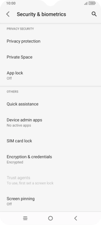 Press SIM card lock. Press SIM card lock.