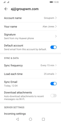 Press Account name and key in the required name.
