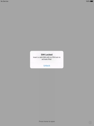 If your SIM is locked, press Unlock.
