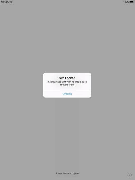 If your SIM is locked, press Unlock.