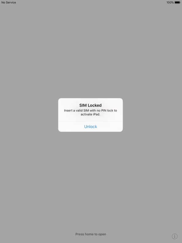 If your SIM is locked, press Unlock.