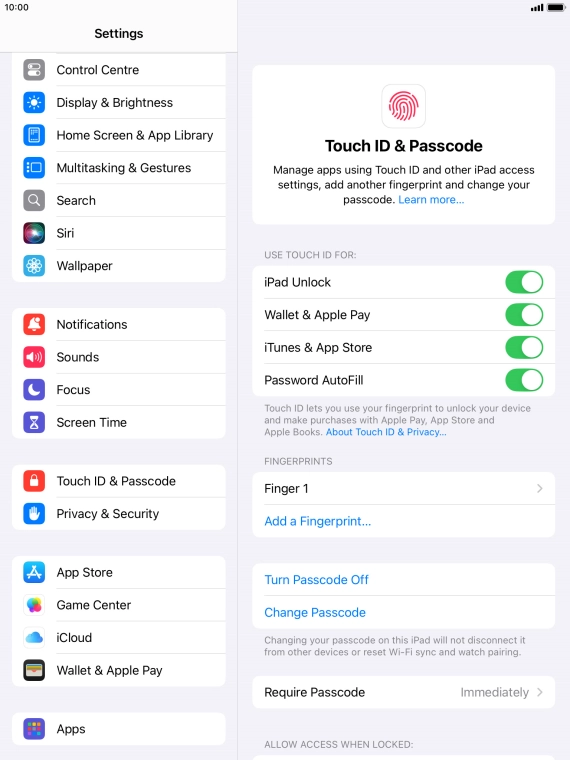 Press the indicators next to the required settings to turn them on or off. Press the indicators next to the required settings to turn them on or off.