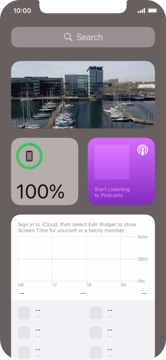 Slide your finger upwards on the screen.