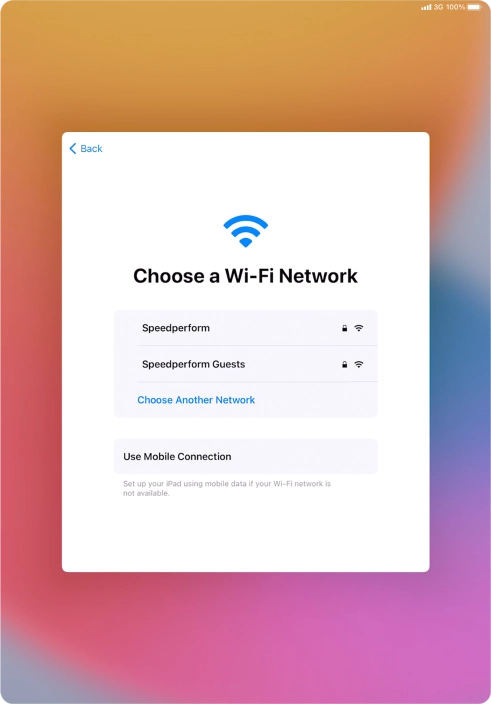 Press the required Wi-Fi network.